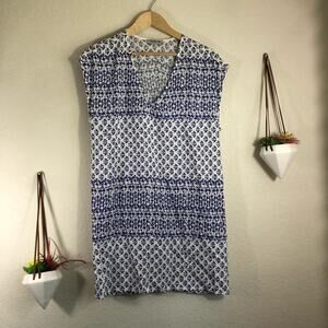 Sam & Lavi blue white mini shift dress